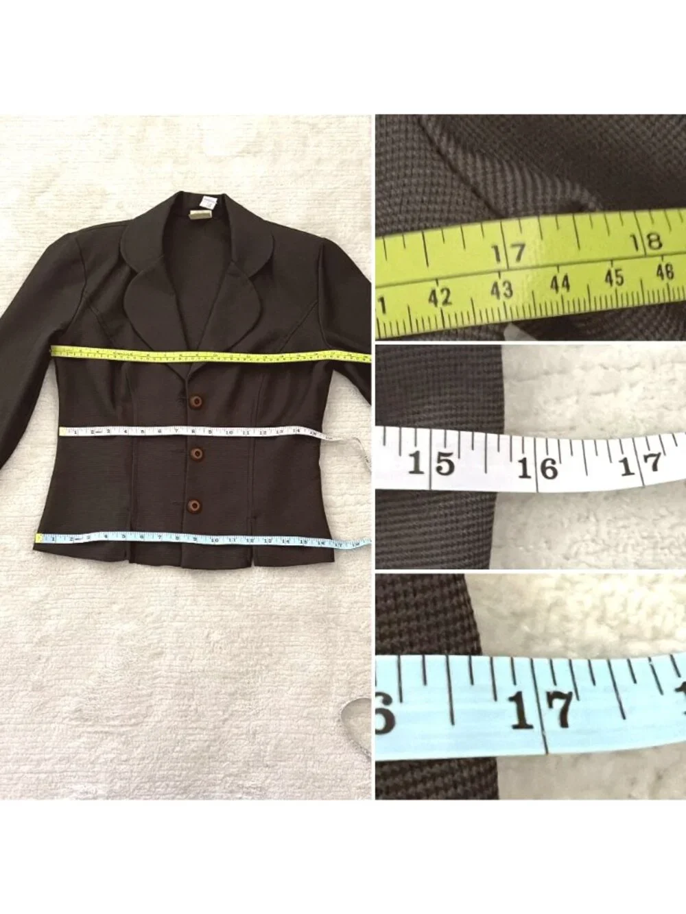 Vintage Splurge By ASB Womens 2 Piece Skirt Suit Size 7 Brown